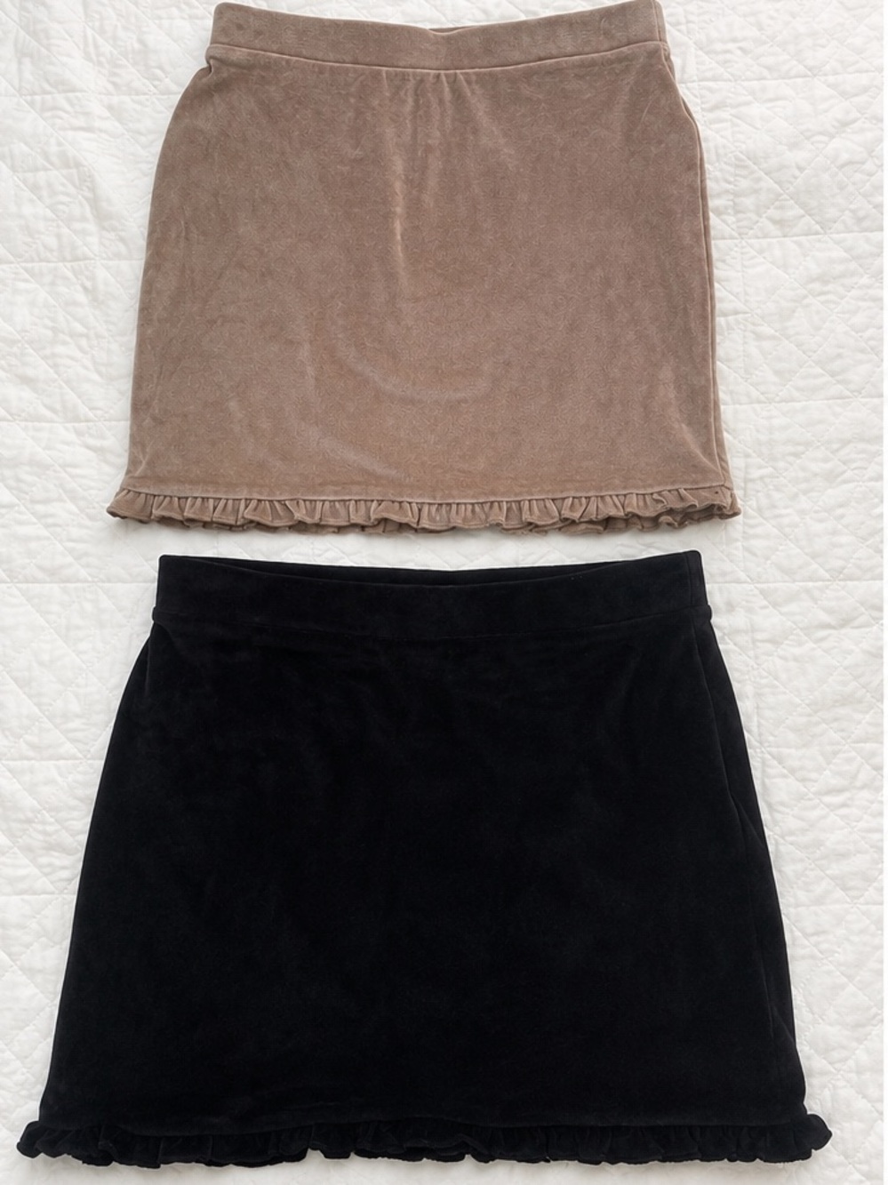 Double Zero Velour Mini Skirt Bundle XS Spicy Small Y2K